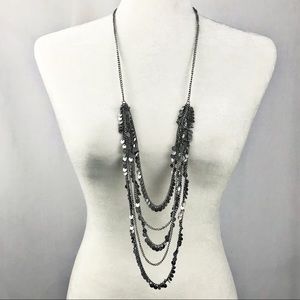 Long boho gypsy multi strand necklace